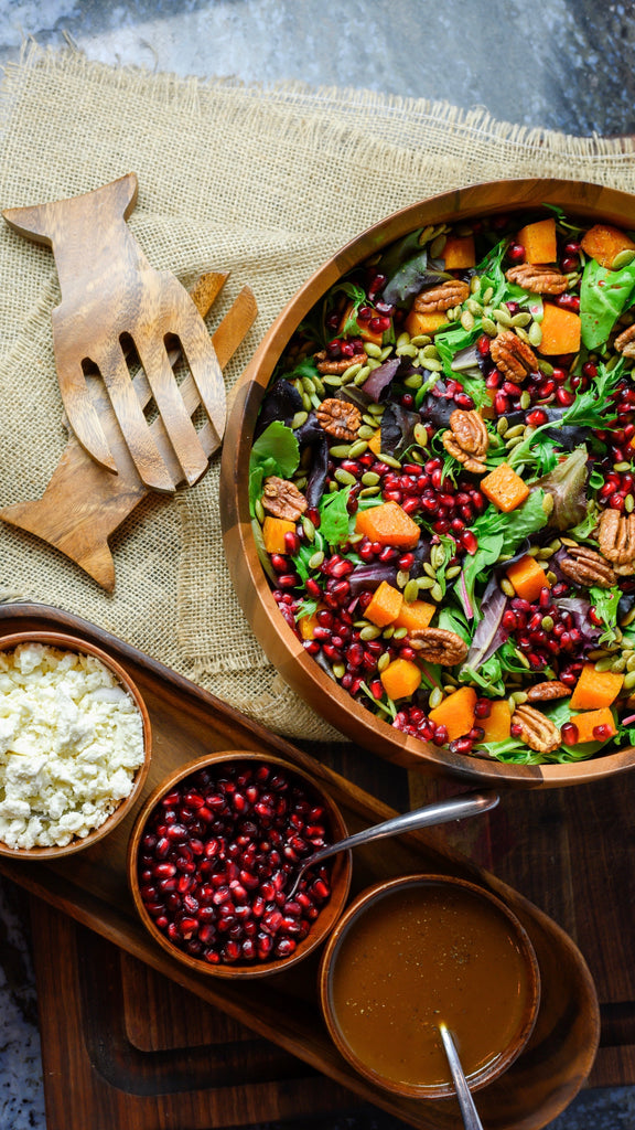 Ensalada De Calabaza De Invierno Asada Y Granada