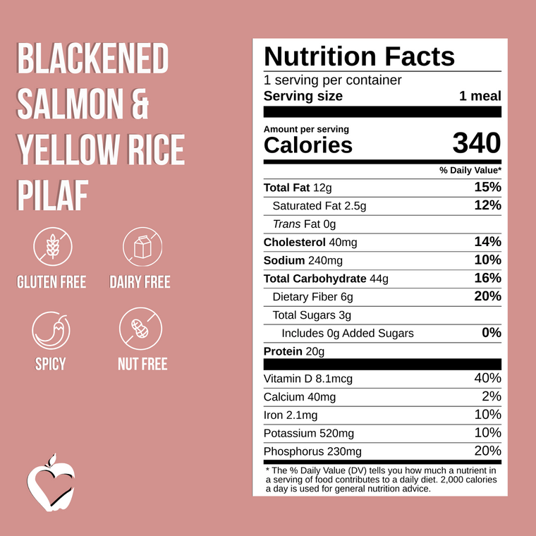 Blackened Salmon & Yellow Rice Pilaf