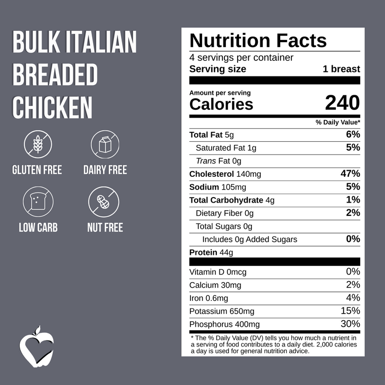 Bulk Italian Breaded Chicken