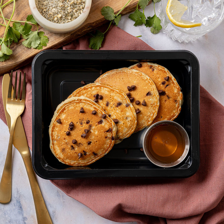 Chocolate Chip Protein Pancakes