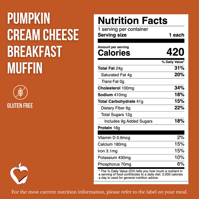 Pumpkin Cream Cheese Breakfast Muffin