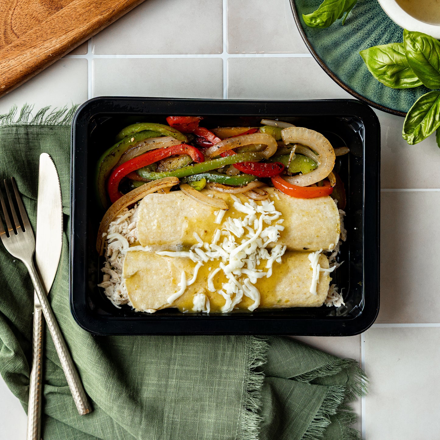 Verde Chicken Enchiladas