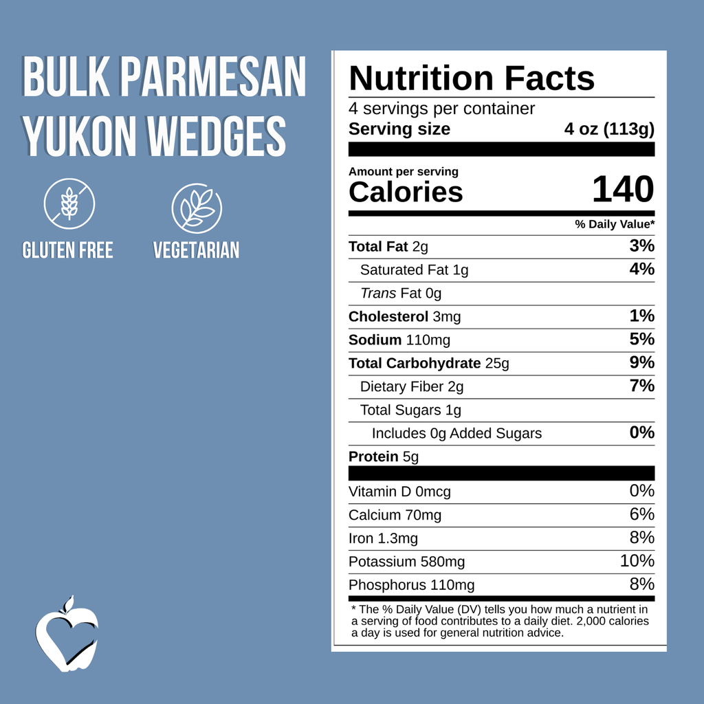Bulk Parmesan Yukon Wedges