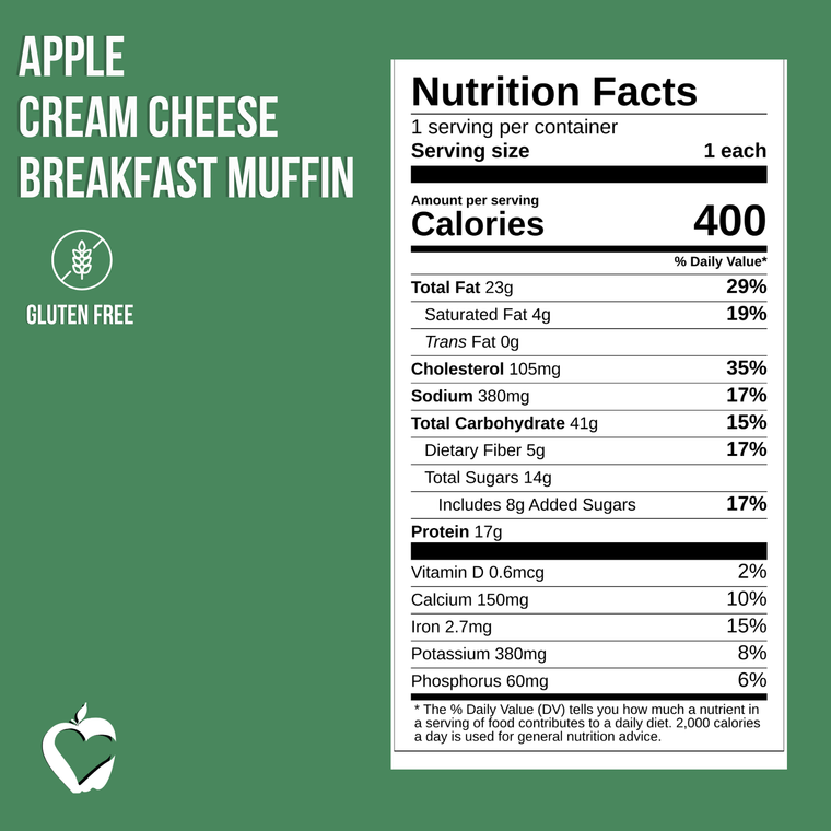 Apple Cream Cheese Breakfast Muffin