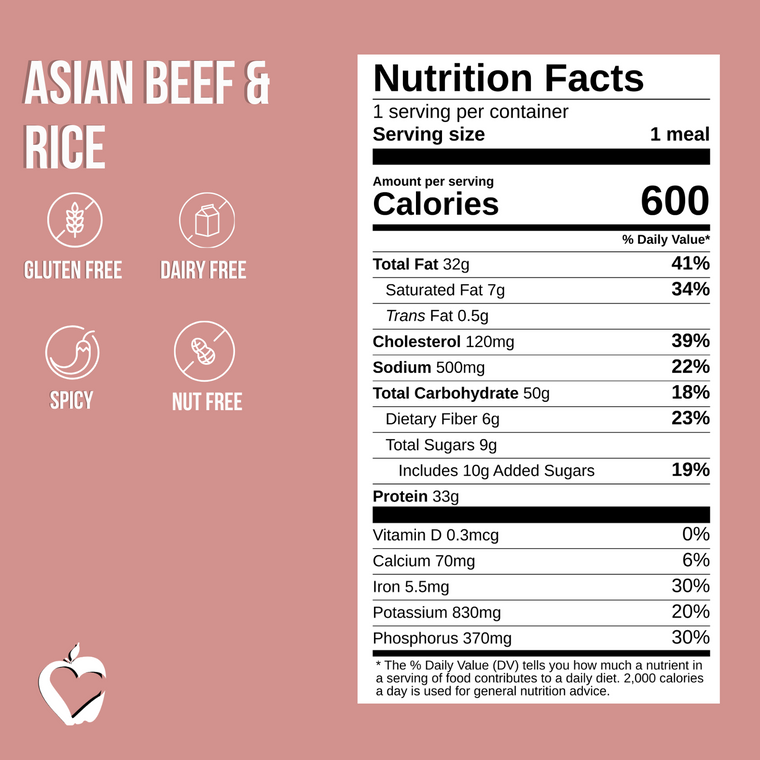 Carne asiática y arroz