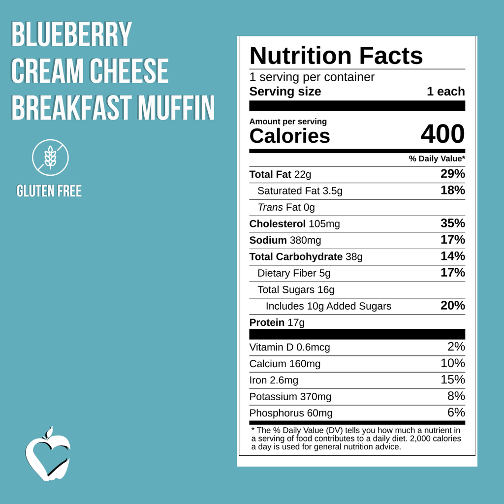 Blueberry Cream Cheese Breakfast Muffin