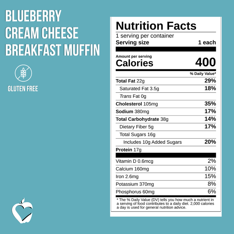 Blueberry Cream Cheese Breakfast Muffin