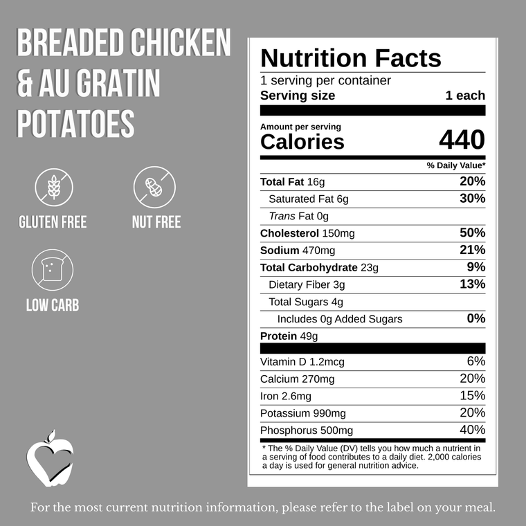 Breaded Chicken & Au Gratin Potatoes