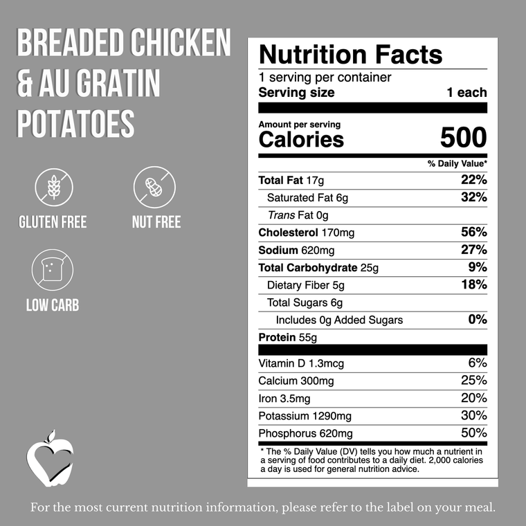 Breaded Chicken & Au Gratin Potatoes