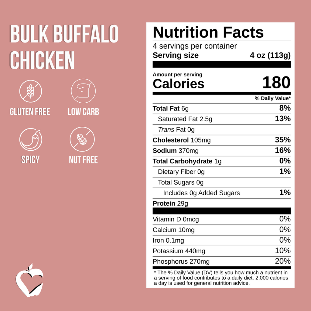 Facts Oz Chicken Nutrition Bulk Buffalo Chicken Fit-flavors