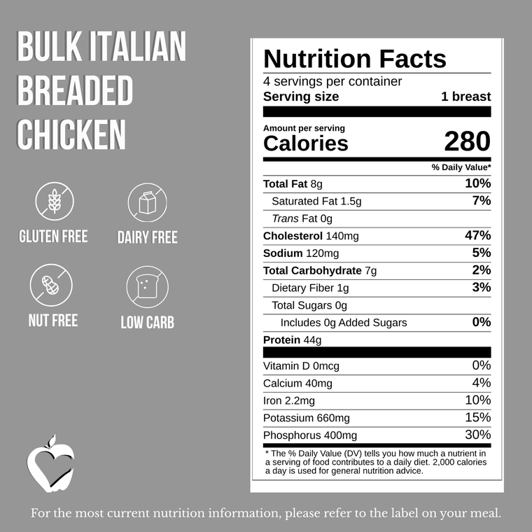 Bulk Italian Breaded Chicken