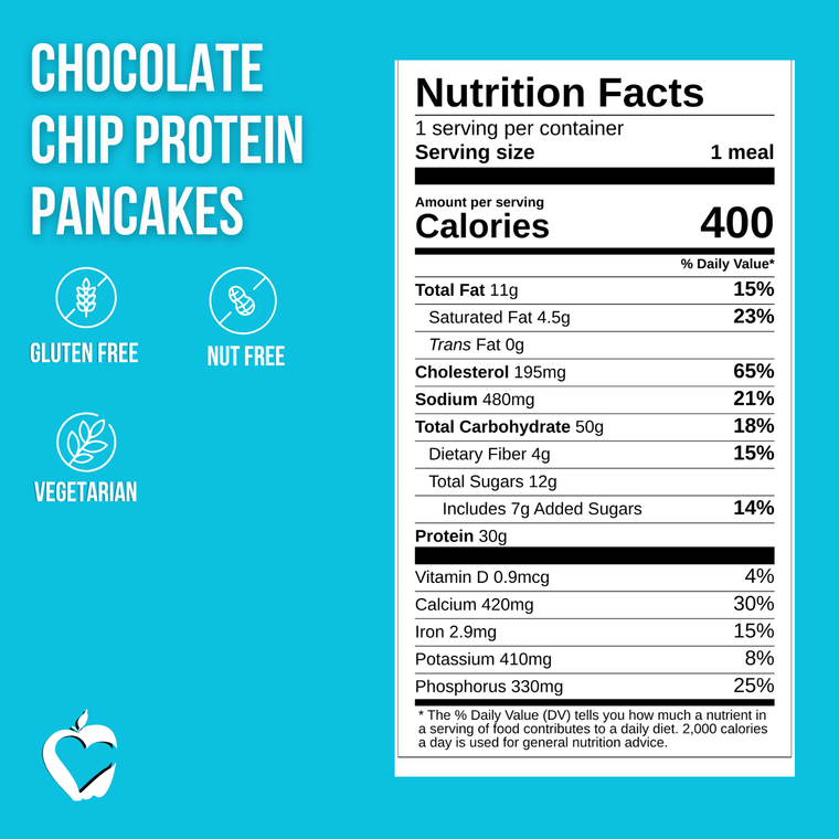 Chocolate Chip Protein Pancakes