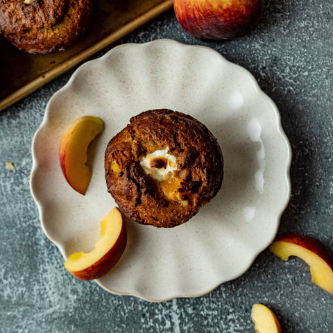 Peach Cream Cheese Breakfast Muffin