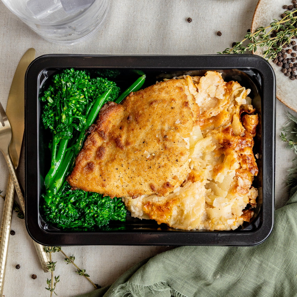 Breaded Chicken & Au Gratin Potatoes