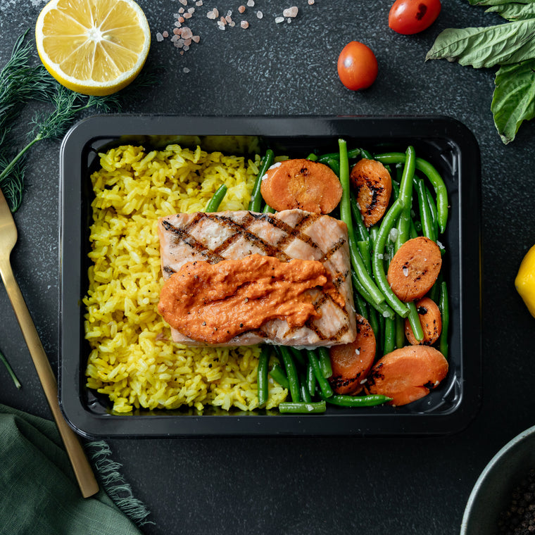 Harissa Salmon & Yellow Rice