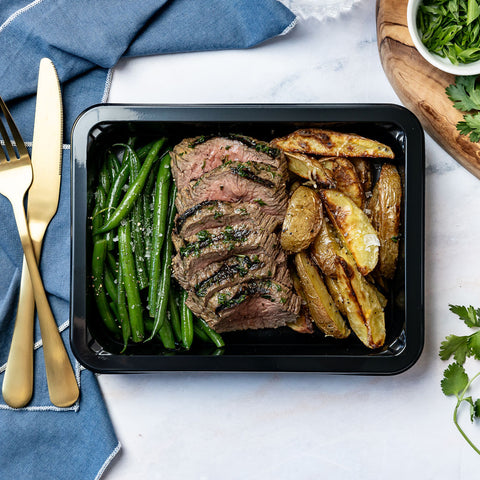 Steak & Garlic Parmesan Potatoes