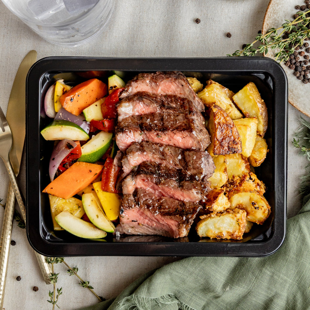 Steak & Garlic Parmesan Potatoes