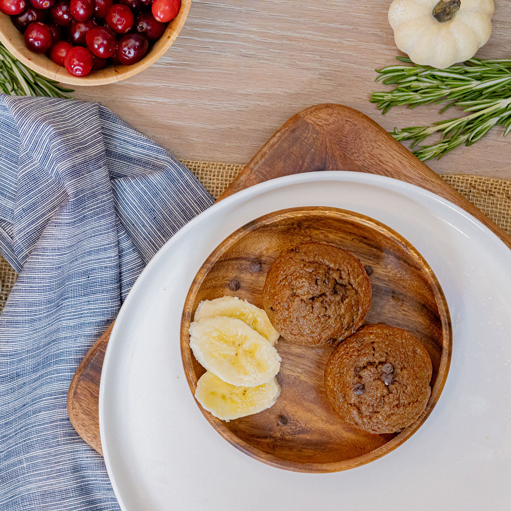 Banana Chocolate Chip Muffins - Gluten-free muffins with ripe banana, dairy-free chocolate chips, and a hint of cinnamon, naturally sweetened with honey and boosted with…