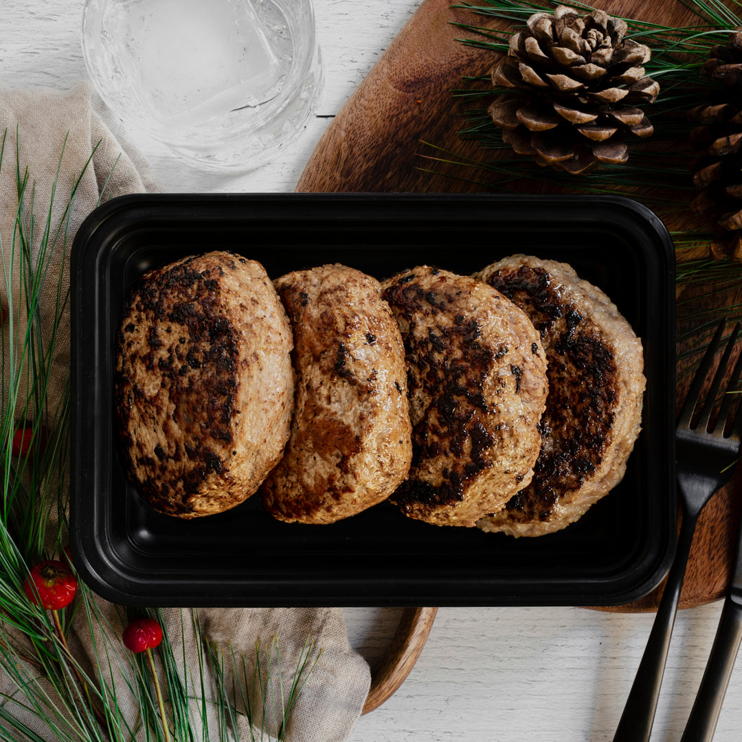 Bulk Sweet & Salty Turkey Burgers - Asian-inspired turkey burgers with honey, soy sauce, garlic, and ginger