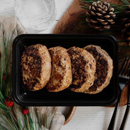 Bulk Sweet & Salty Turkey Burgers - Asian-inspired turkey burgers with honey, soy sauce, garlic, and ginger